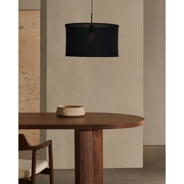 Melns abažūrs ø 50 cm Mariela – Kave Home-image-1