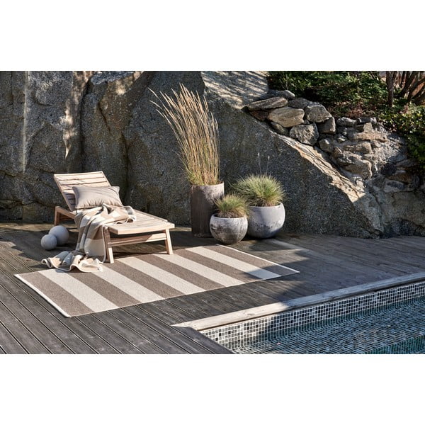 Bēšs/krēmkrāsas iekštelpu un āra celiņa paklājs 70x225 cm Bob Mud Vanilla – Pappelina-image-3