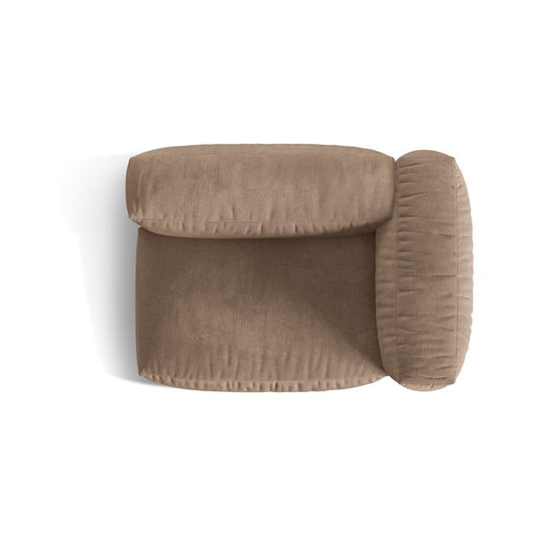 Gaiši brūna samta modulārā dīvāna daļa (ar labo stūri) Martina – Micadoni -image-3