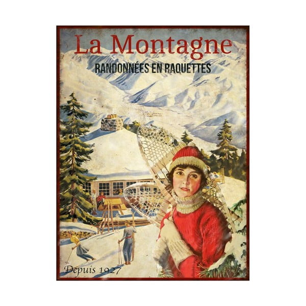 Metāla izkārtne 25x33 cm La Montagne – Antic Line