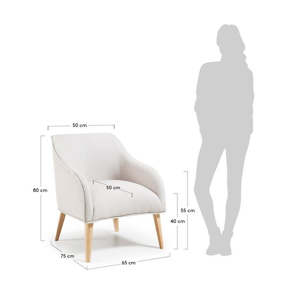 Bēšs krēsls Kave Home Lobby-image-4