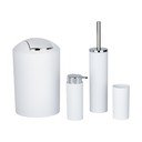 Balts plastmasas vannas istabas piederumu komplekts Calvo – Wenko