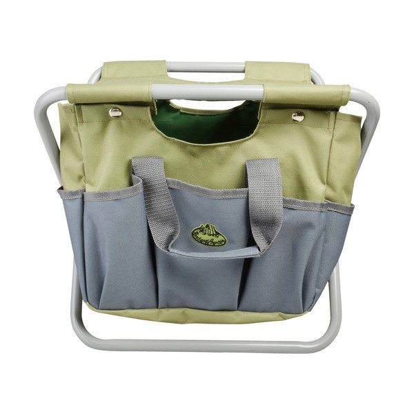 Zaļa/pelēka dārza taburete – Esschert Design-image-3