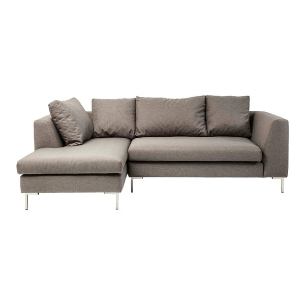 Kare Design Bruno Panini pelēks stūra dīvāns, platums 250 cm, kreisais stūris