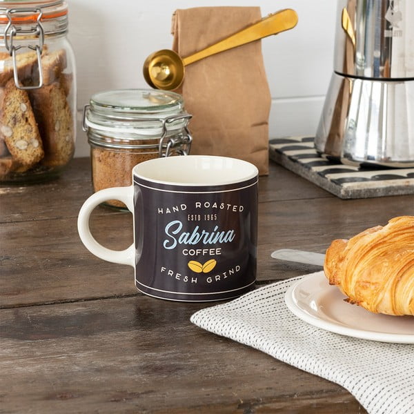 Antracīta pelēka/krēmkrāsas keramikas krūze 350 ml Sabrina – Rex London-image-1