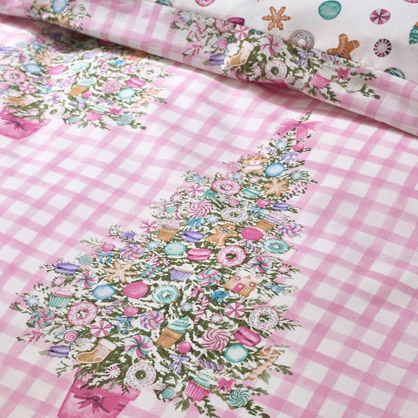 Rozā vienguļamā gultas veļa 135x200 cm Sweets and Treats – Catherine Lansfield-image-4