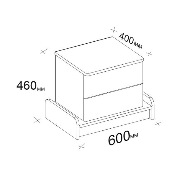 Balts naktsskapītis Marina – Kalune Design-image-3