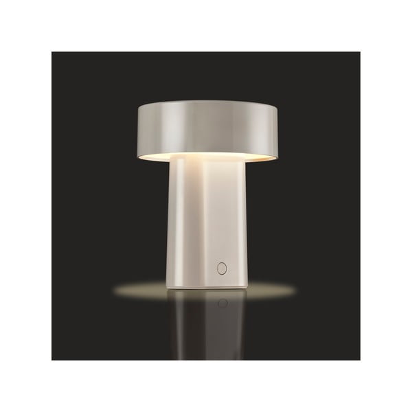 Pelēkbēša plastmasas LED galda lampa (augstums 18 cm) Oblong – Zone-image-2