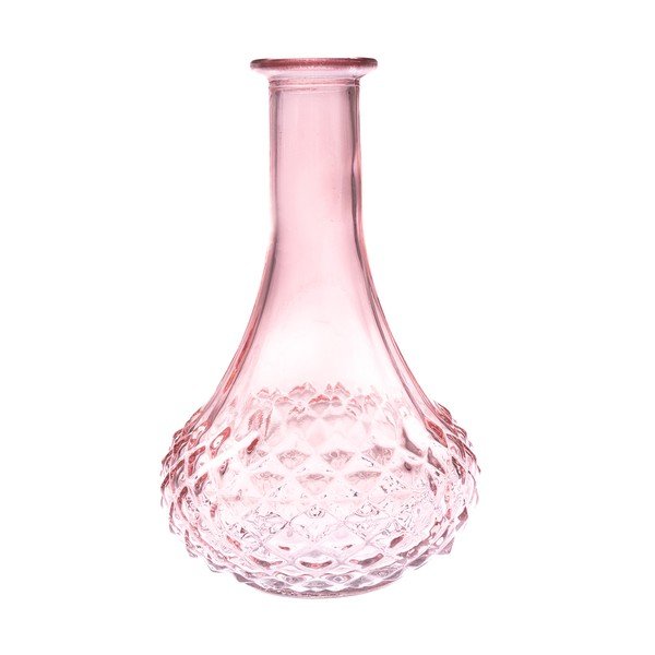 Rozā stikla vāze (augstums 21 cm) – Dakls