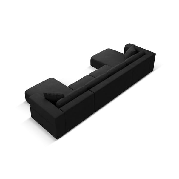 Melns stūra dīvāns (U veida) Esther – Milo Casa-image-3