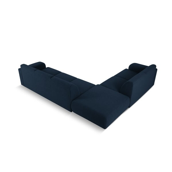 Tumši zils stūra dīvāns no buklē auduma (ar kreiso stūri) Molino – Micadoni Home-image-3