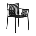 Melni plastmasas dārza krēsli (2 gab.) Tulsa – House Nordic