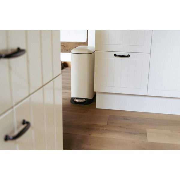 Krēmkrāsas tērauda atkritumu tvertne ar pedāli 12 l Design – Wenko-image-1