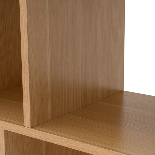 Dabīga toņa bērnu grāmatu plaukts ar ozolkoka imitāciju 63x159 cm Mid-Lines – Casa Selección-image-1