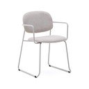 Bēšs metāla pusdienu krēsls ar roku balstiem Meli – Kave Home