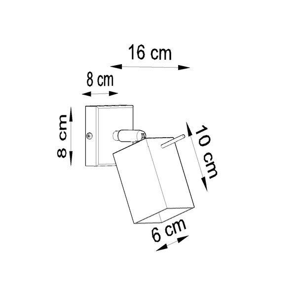 Melna sienas lampa Sollux Toscana-image-4