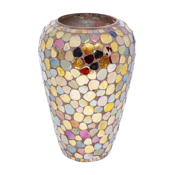 Stikla krāsaina vāze Kare Design Mosaic Pebbels, augstums 30 cm