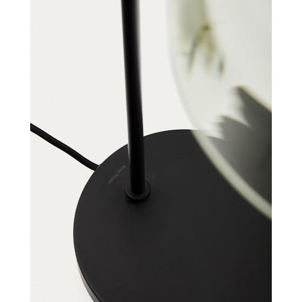 Zaļa/tumša dabīga toņa galda lampa ar stikla abažūru (augstums 55 cm) Silex – Kave Home-image-3