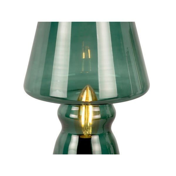 Tumši zaļa stikla galda lampa Leitmotiv Glass, augstums 25 cm-image-4