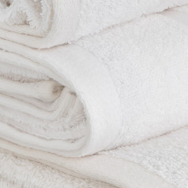 Balts frotē kokvilnas dvielis 30x50 cm Simple – Casa Selección-image-3