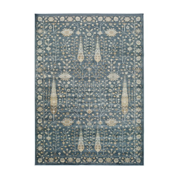 Zils viskozes paklājs Universal Vintage Flowers, 120 x 170 cm