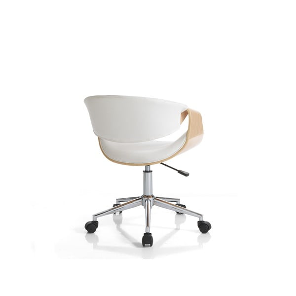 Balts/dabīga toņa mākslīgās ādas biroja krēsls Visby – Tomasucci-image-3