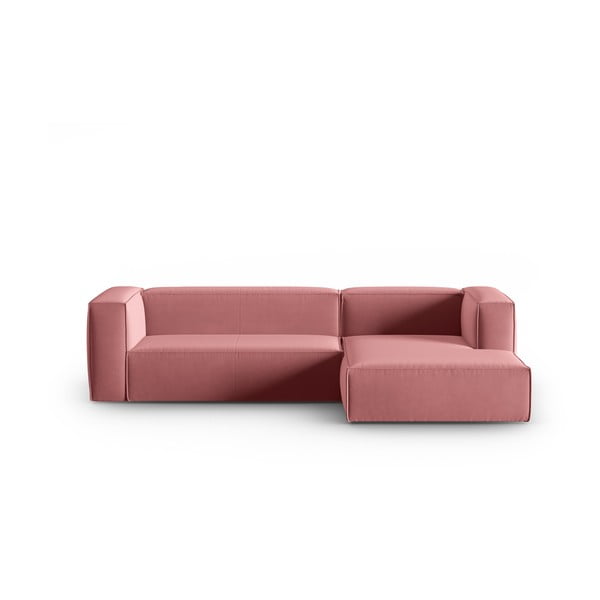 Rozā samta stūra dīvāns Mackay – Cosmopolitan Design