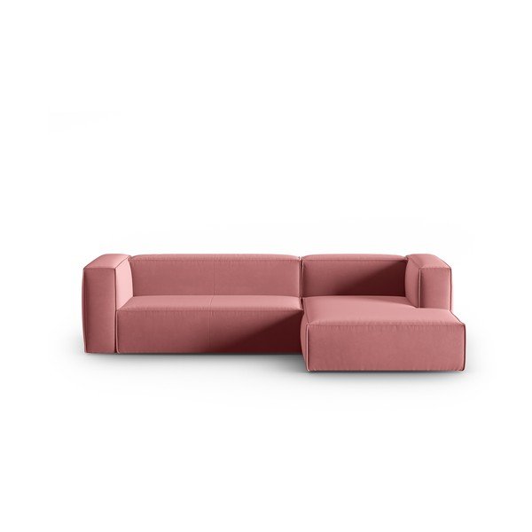 Rozā samta stūra dīvāns Mackay – Cosmopolitan Design