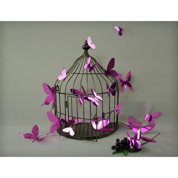 12 violetu līmlente 3D uzlīmju komplekts Ambiance Butterflies