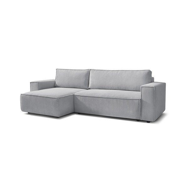 Gaiši pelēks velveta salokāms stūra dīvāns (ar maināmu stūri) Nihad – Bobochic Paris-image-3