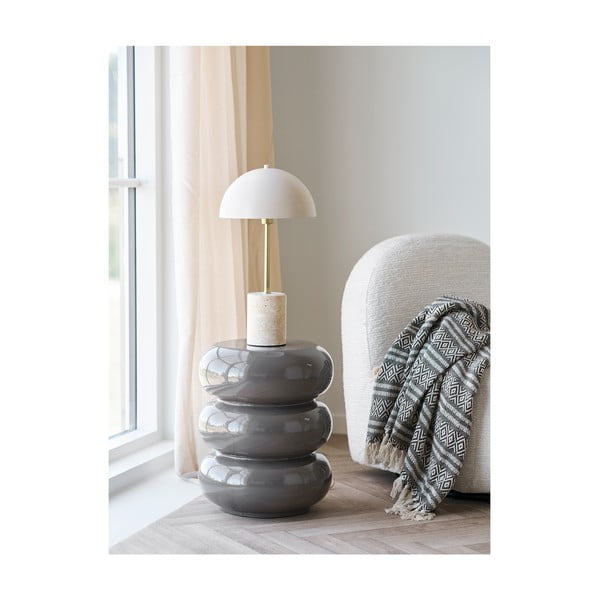 Bēša galda lampa ar metāla abažūru (augstums 45 cm) Sheffield – House Nordic-image-1