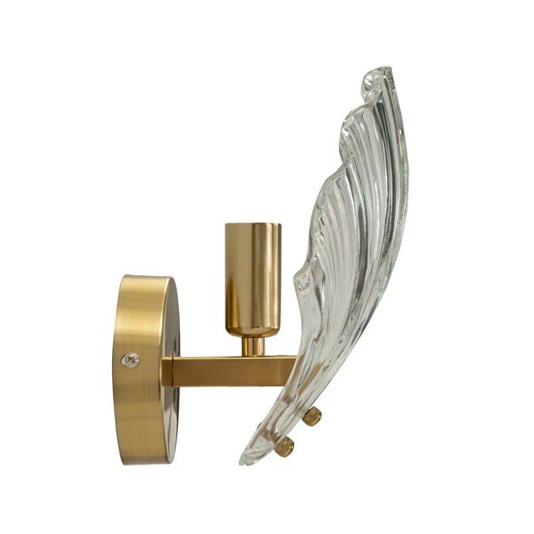 Zelta krāsas stikla sienas lampa Da Muro Shell – Mauro Ferretti-image-2