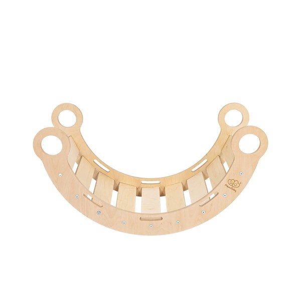 Dabīga toņa priedes masīvkoka šūpoles 39x75x38 cm Montessori – Meowbaby-image-3