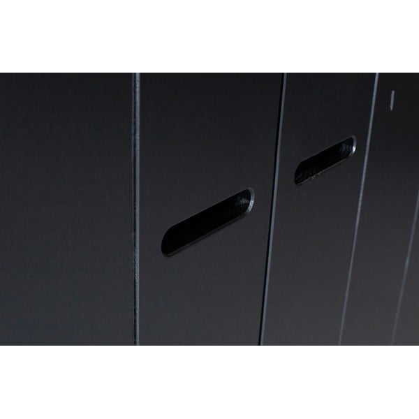 Melns drēbju skapis ar konstrukciju no priedes WOOOD Connect, platums 140 cm-image-1