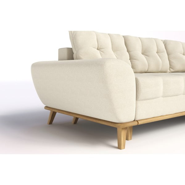 Krēmkrāsas salokāms stūra dīvāns (ar labo stūri) Balitco – Ropez-image-4