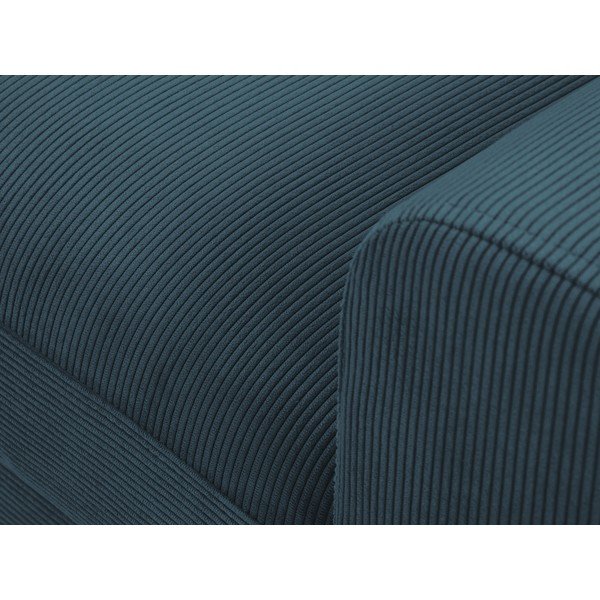 Tumši zils velveta dīvāns Kooko Home Jazz, kreisais stūris-image-1