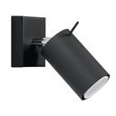 Melna metāla prožektora tipa lampa 8x8 cm Etna – Sollux