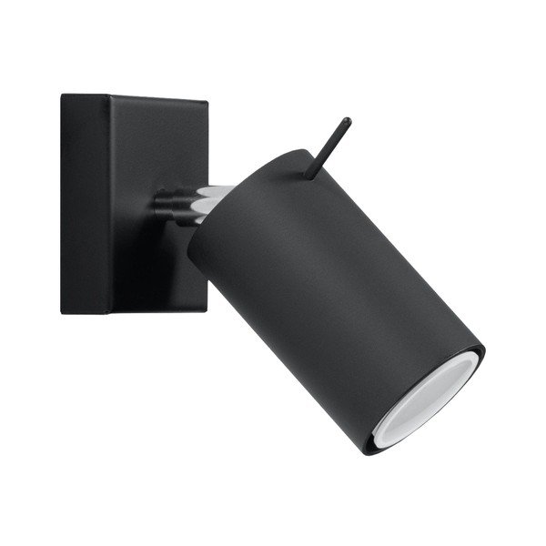 Melna metāla prožektora tipa lampa 8x8 cm Etna – Sollux