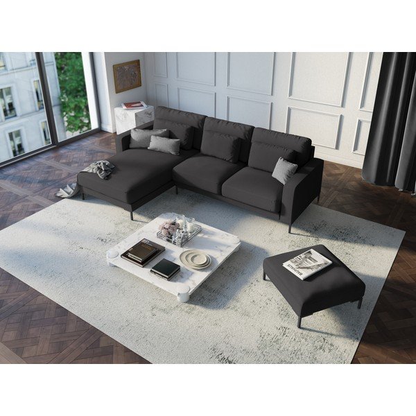 Tumši pelēks kāju soliņš Interieurs 86 Seine-image-1