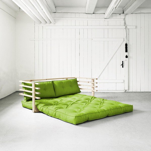 Dīvāns gulta Karup Funk Natural/Lime-image-1