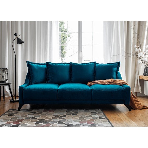 Zilganzaļš samta dīvāns Miuform Royal Rose-image-2