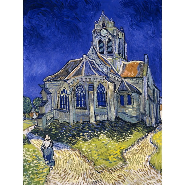 Reproducēta glezna 50x70 cm The Church at Auvers, Vincent van Gogh – Fedkolor