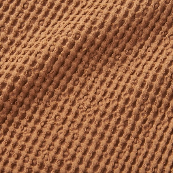 Brūns kokvilnas pleds 150x200 cm Jaipur Chunky Waffle – Pineapple Elephant-image-3