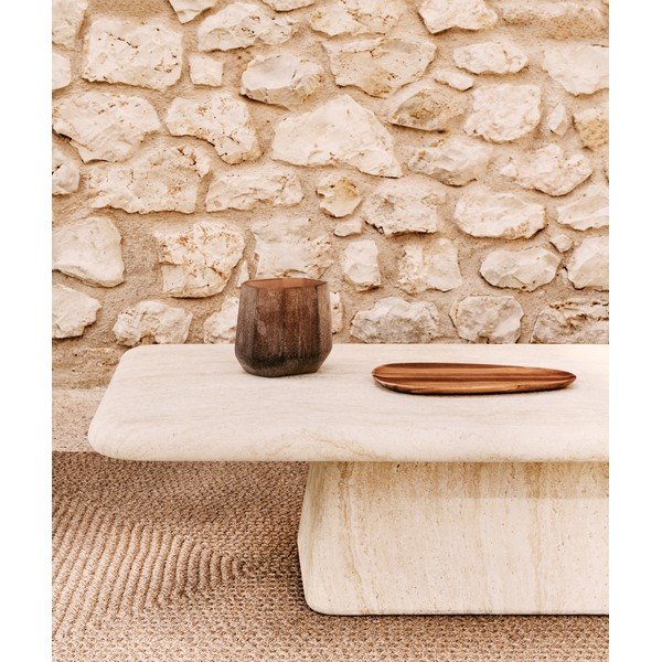 Betona dārza kafijas galdiņš 70x140 cm Drasi – Kave Home-image-2