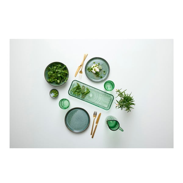 Zaļš stikla servēšanas šķīvis 14x38 cm Kusintha – Bitz-image-4