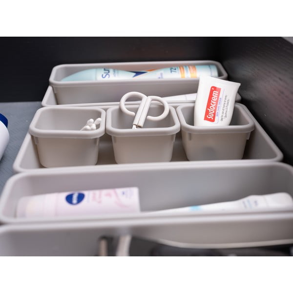 Pelēki plastmasas atvilktņu organizatori (8 gab.) – Addis-image-4