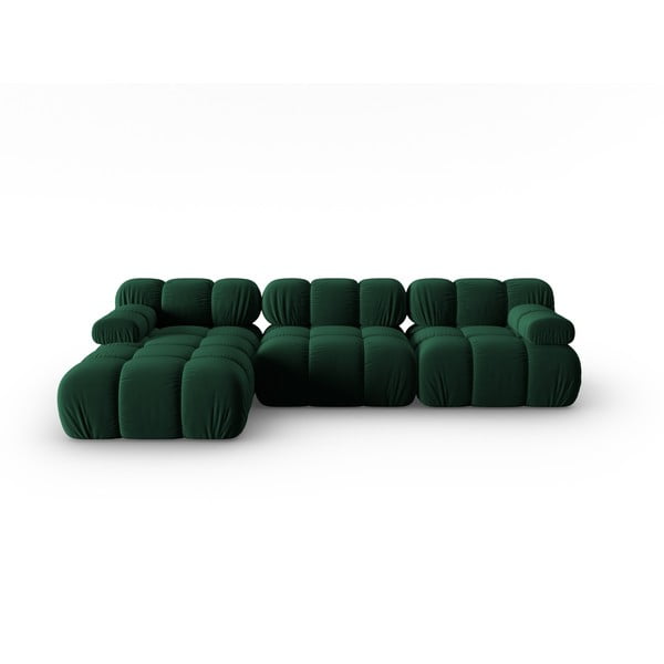 Zaļš samta dīvāns 285 cm Bellis – Micadoni Home
