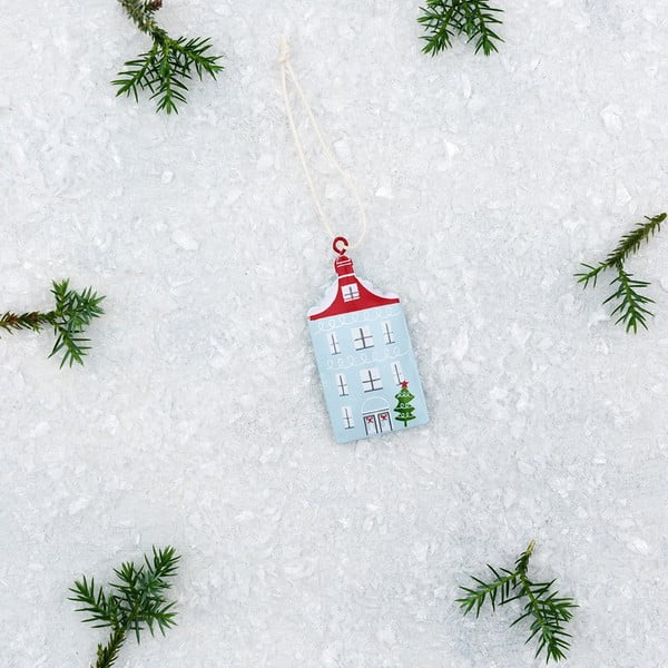 Ar rokām apgleznots metāla eglīšu rotājums Rex London House-image-3