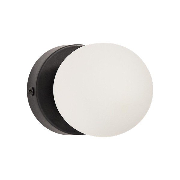 Balta/melna metāla sienas lampa ø 8 cm Brisia – Kave Home