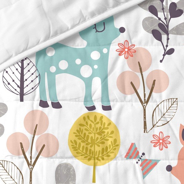 Kokvilnas bērnu gultas pārklājs 260x180 cm Woodland – Moshi Moshi-image-1